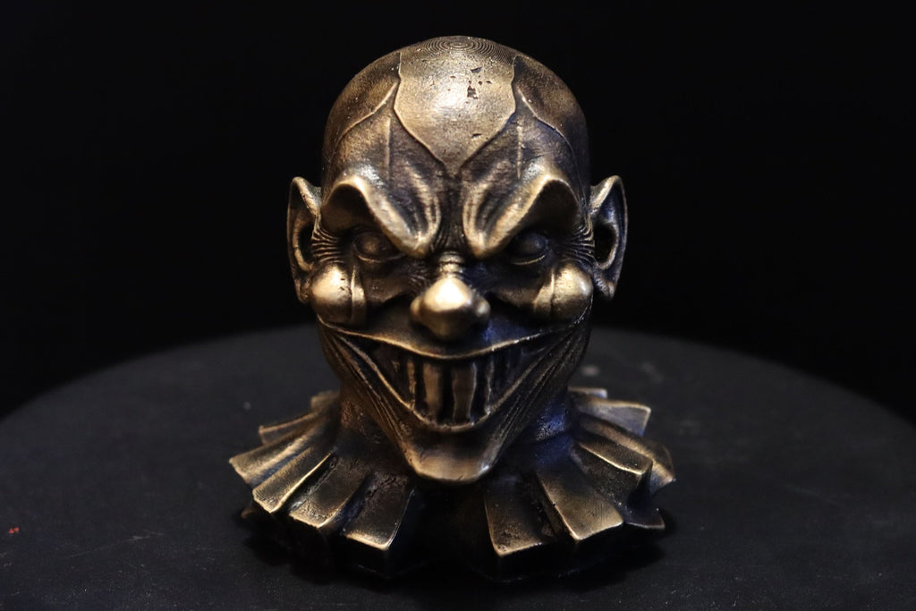 Solid Bronze Evil Clown (2) Bust