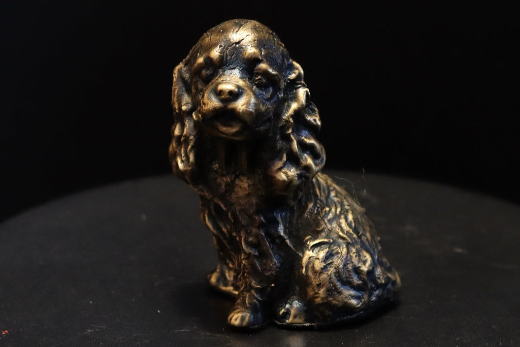 Solid Bronze Cocker Spaniel Statue