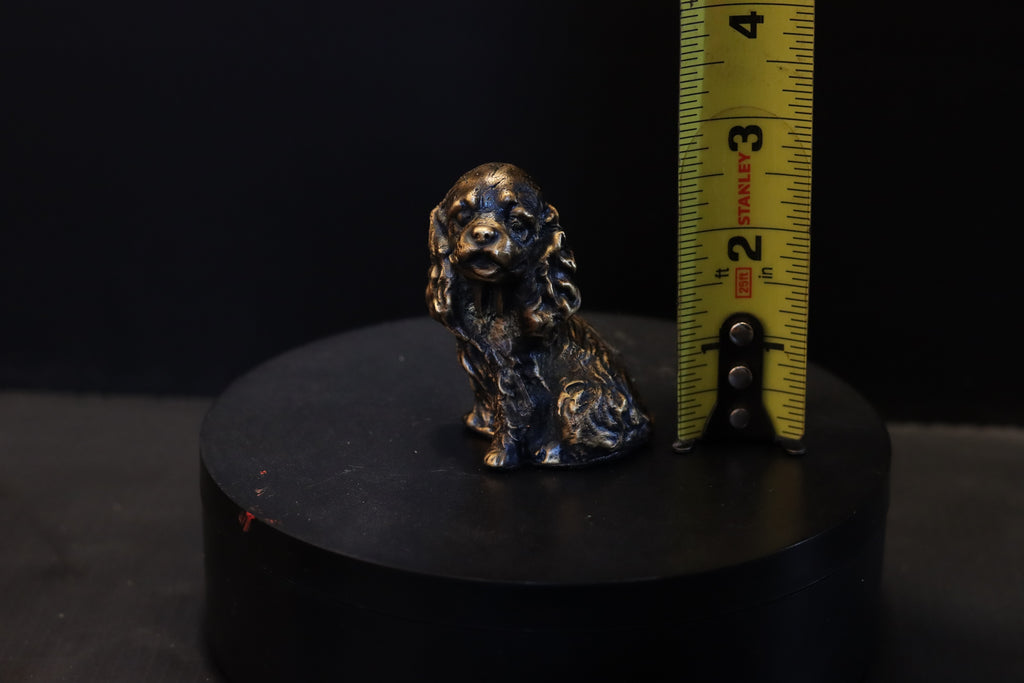 Solid Bronze Cocker Spaniel Statue