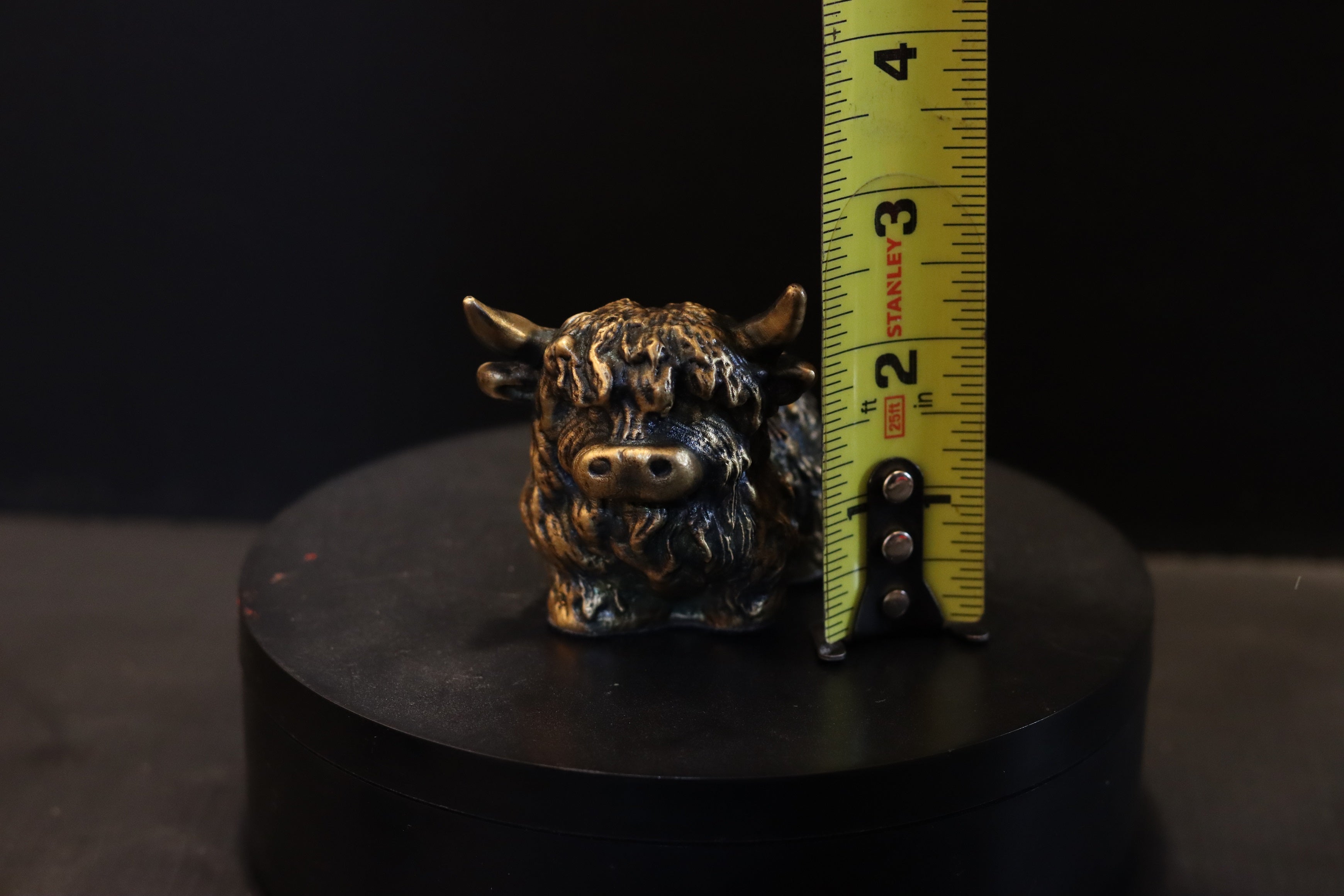 Solid Bronze Highland Cow Statue