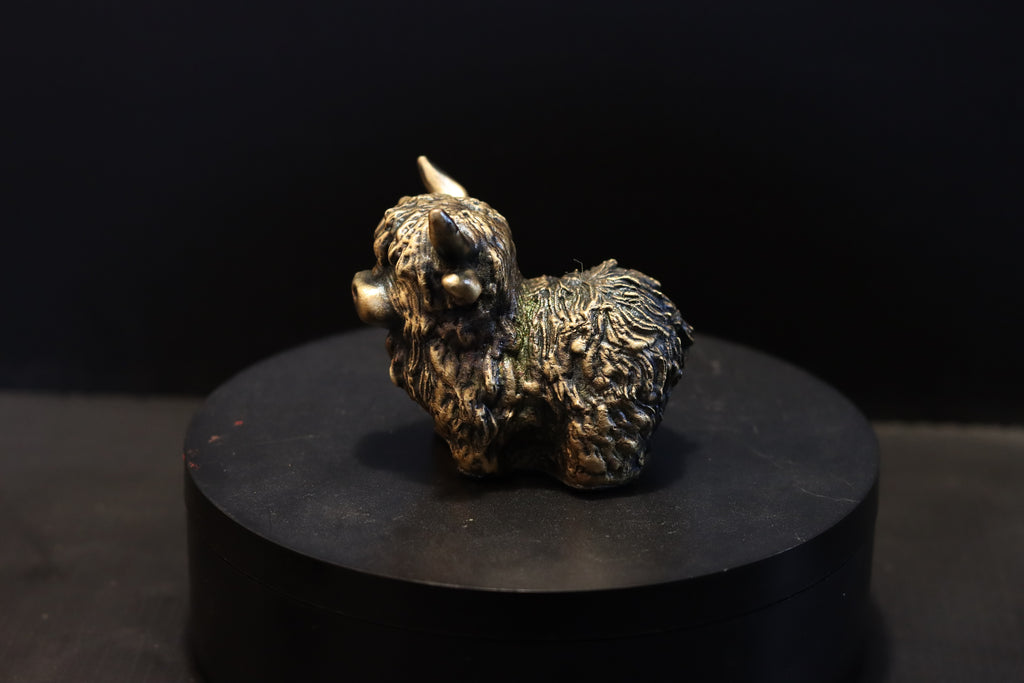 Solid Bronze Highland Cow Statue