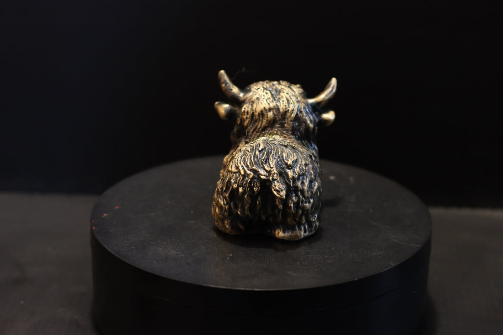 Solid Bronze Highland Cow Statue