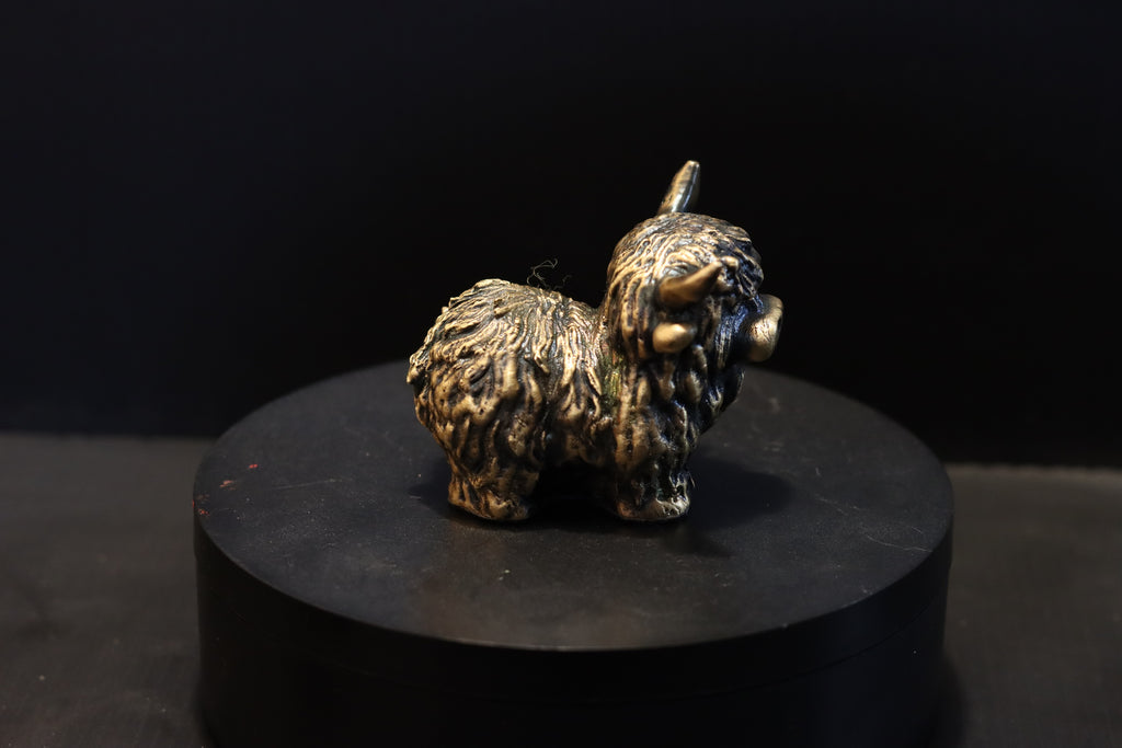 Solid Bronze Highland Cow Statue