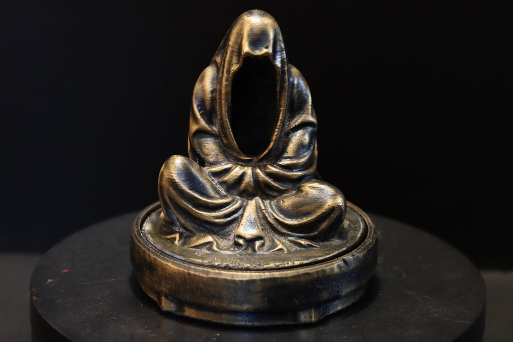 Hollow Bronze Hooded Figure Candlelight Statue