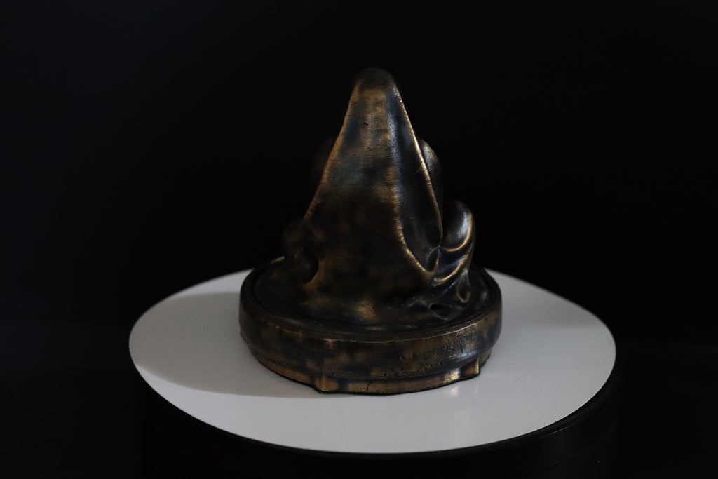 Hollow Bronze Hooded Figure Candlelight Statue