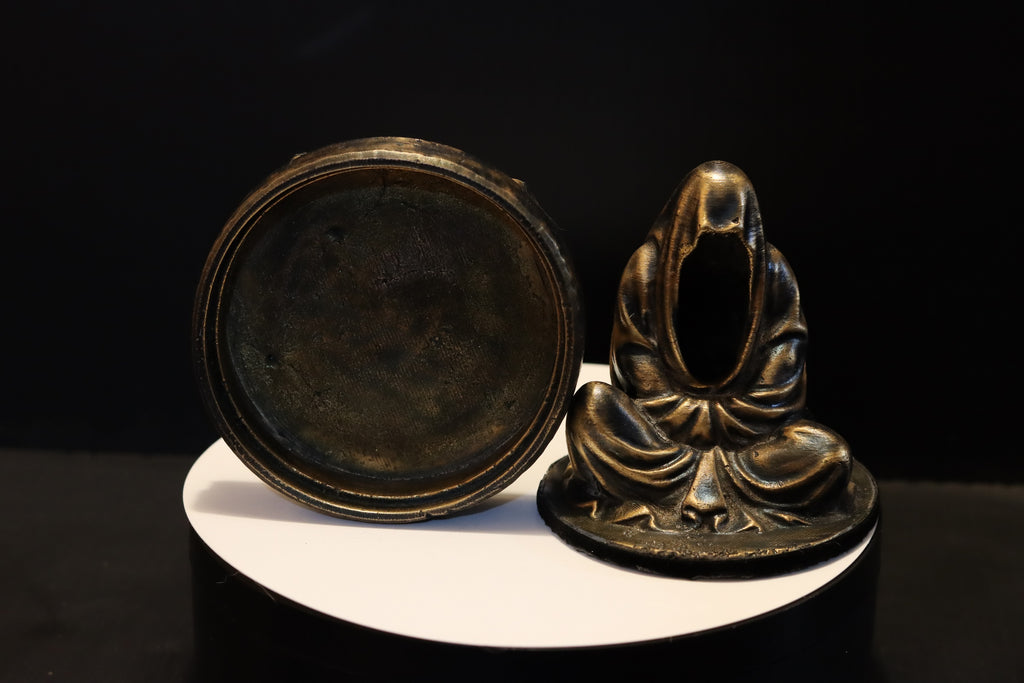 Hollow Bronze Hooded Figure Candlelight Statue