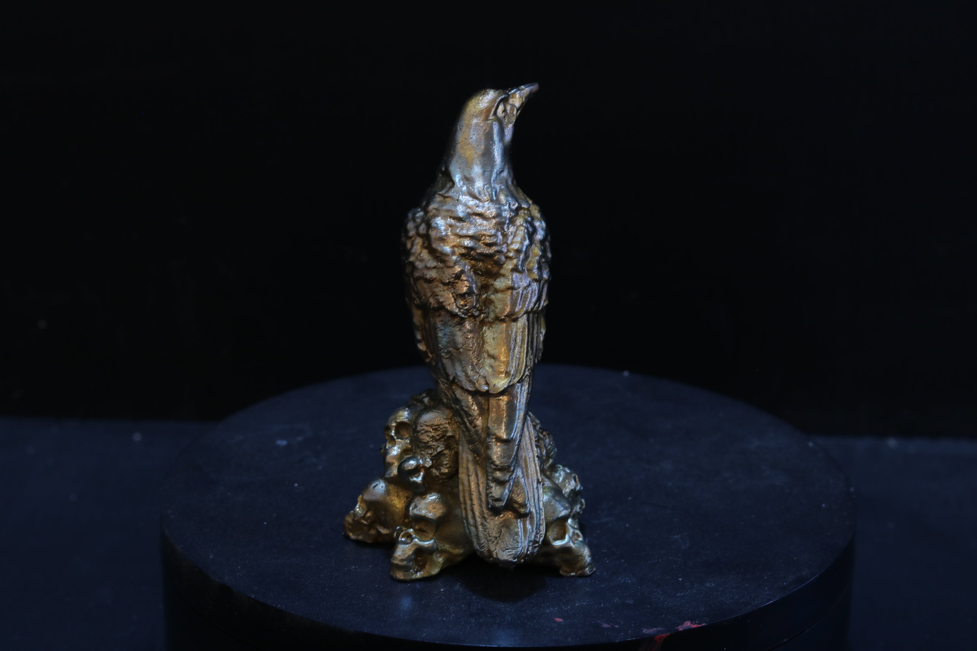 Solid Bronze Raven Statue