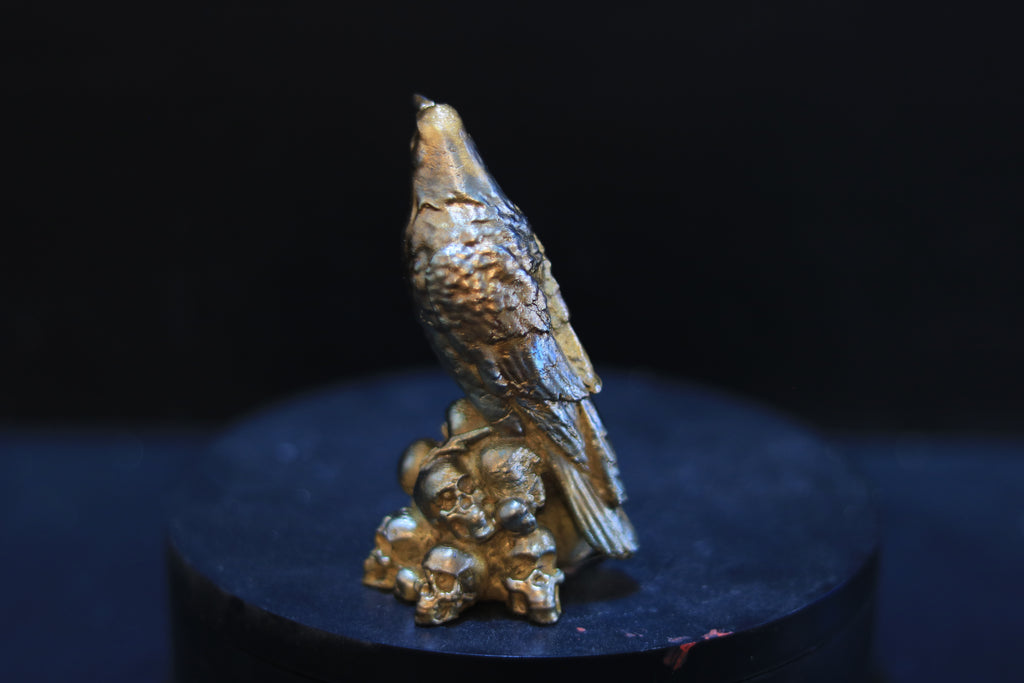 Solid Bronze Raven Statue