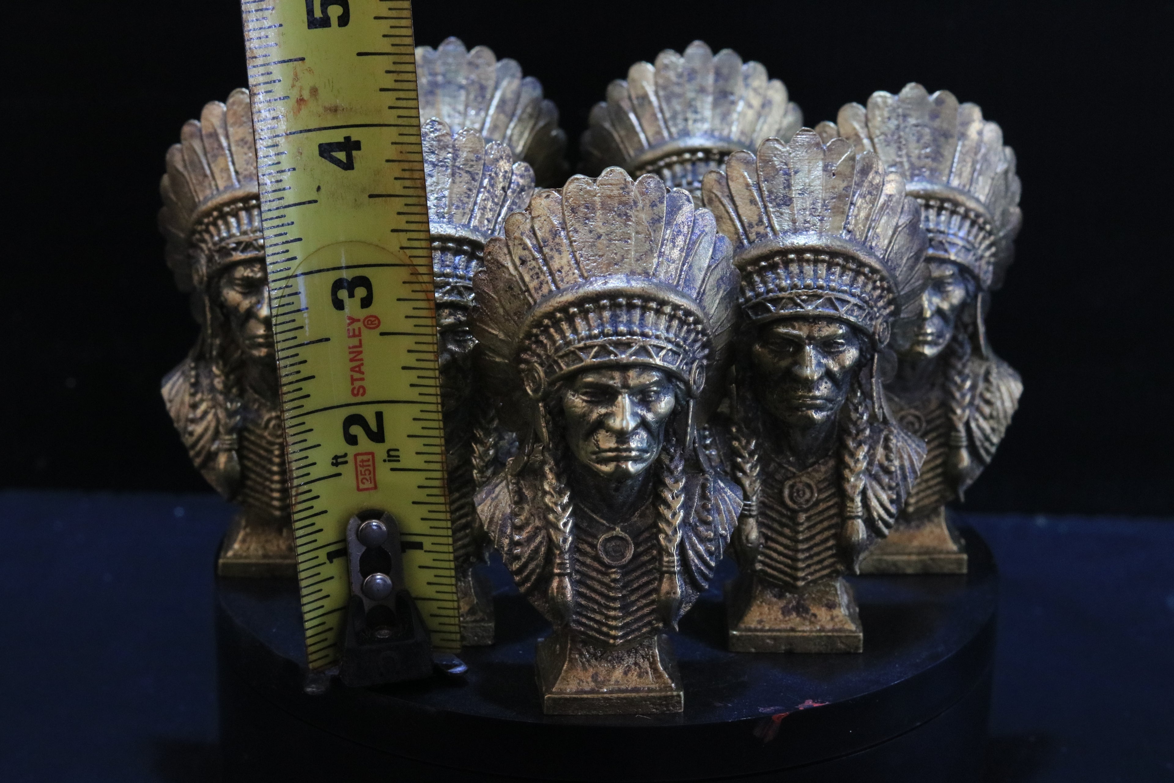Solid Brass Indian Chief Bust
