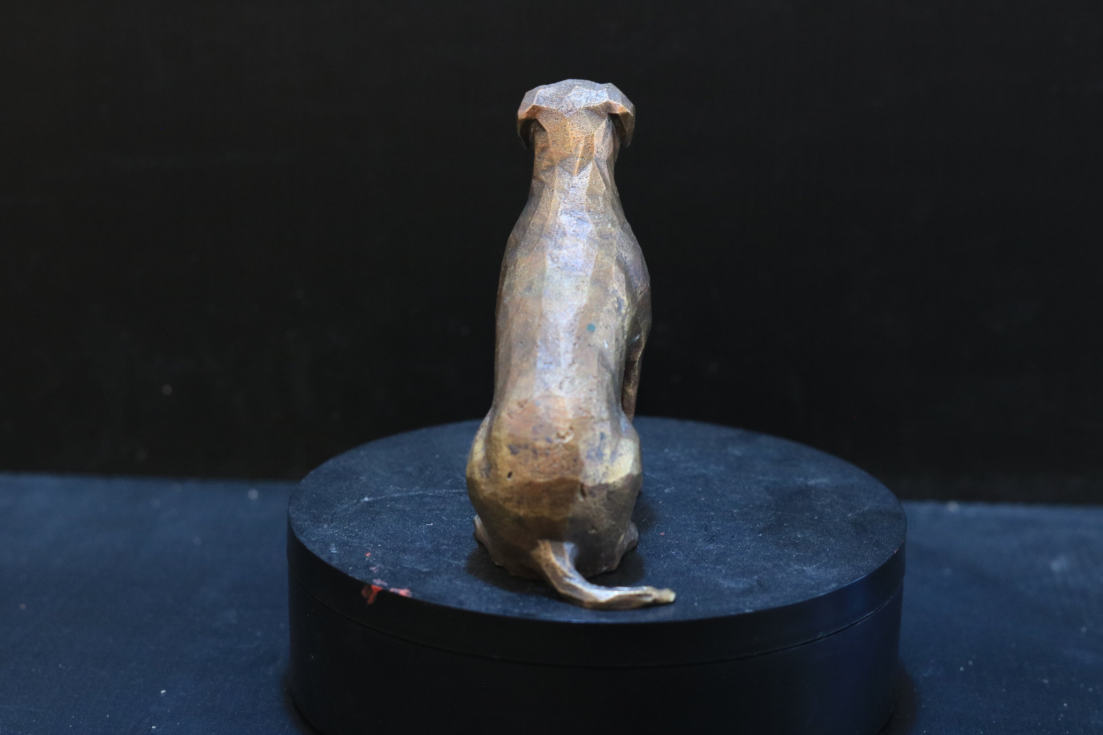 Solid Brass Boxer Dog Statue