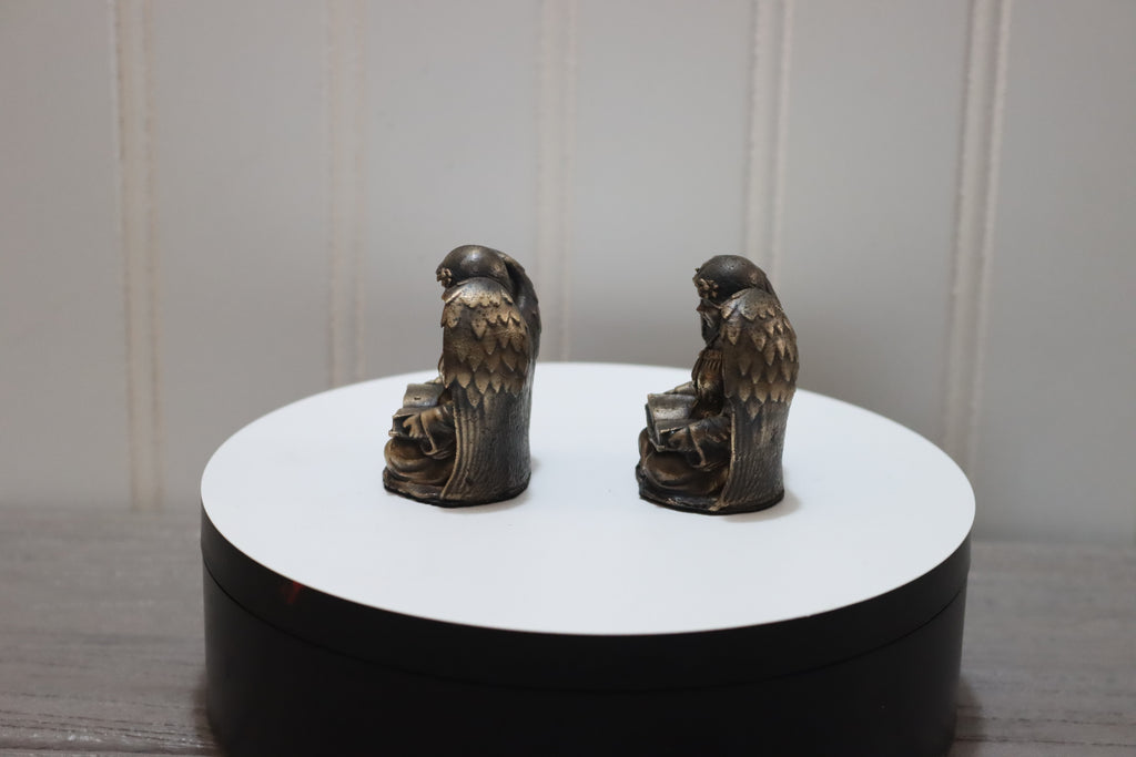 Solid Bronze Angel w/ Bible Statue