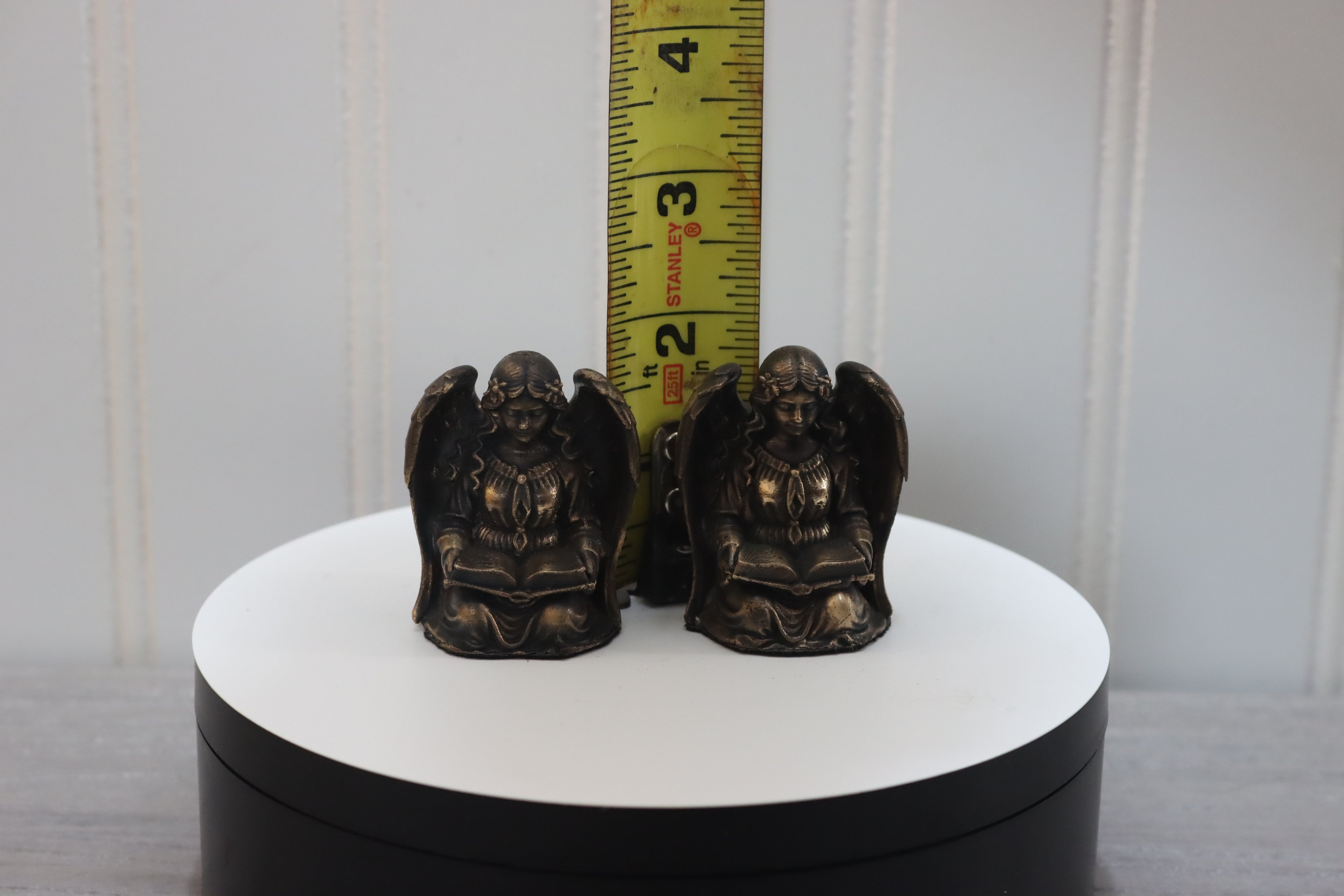 Solid Bronze Angel w/ Bible Statue