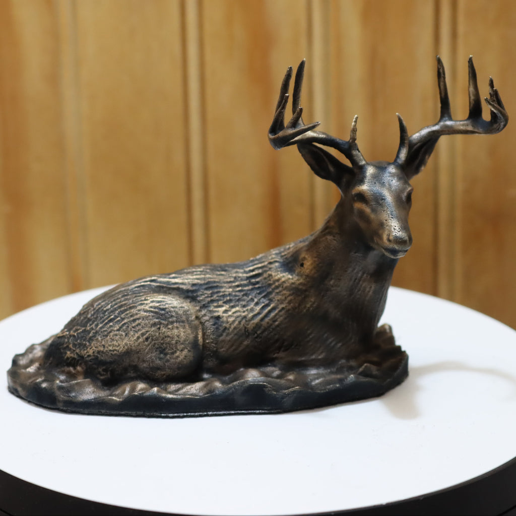 Solid Bronze Buck Statue