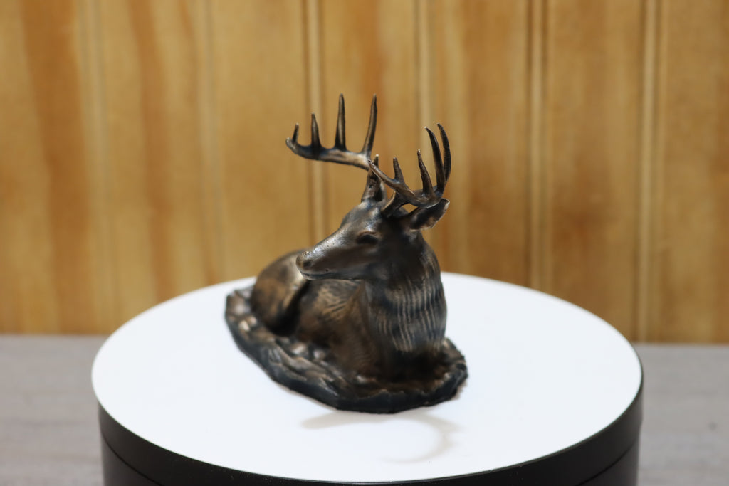 Solid Bronze Buck Statue