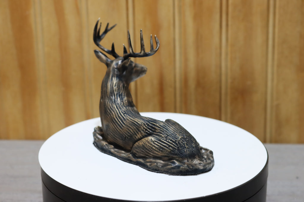 Solid Bronze Buck Statue