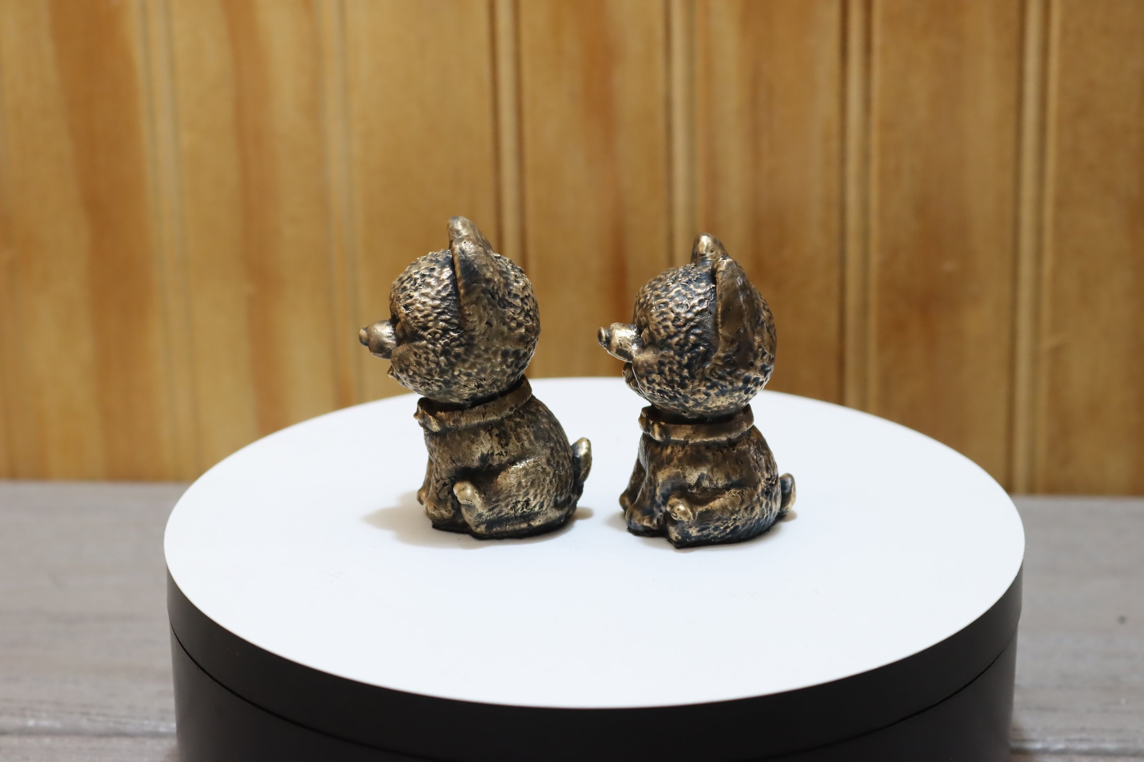 Solid Bronze Pomeranian Statue