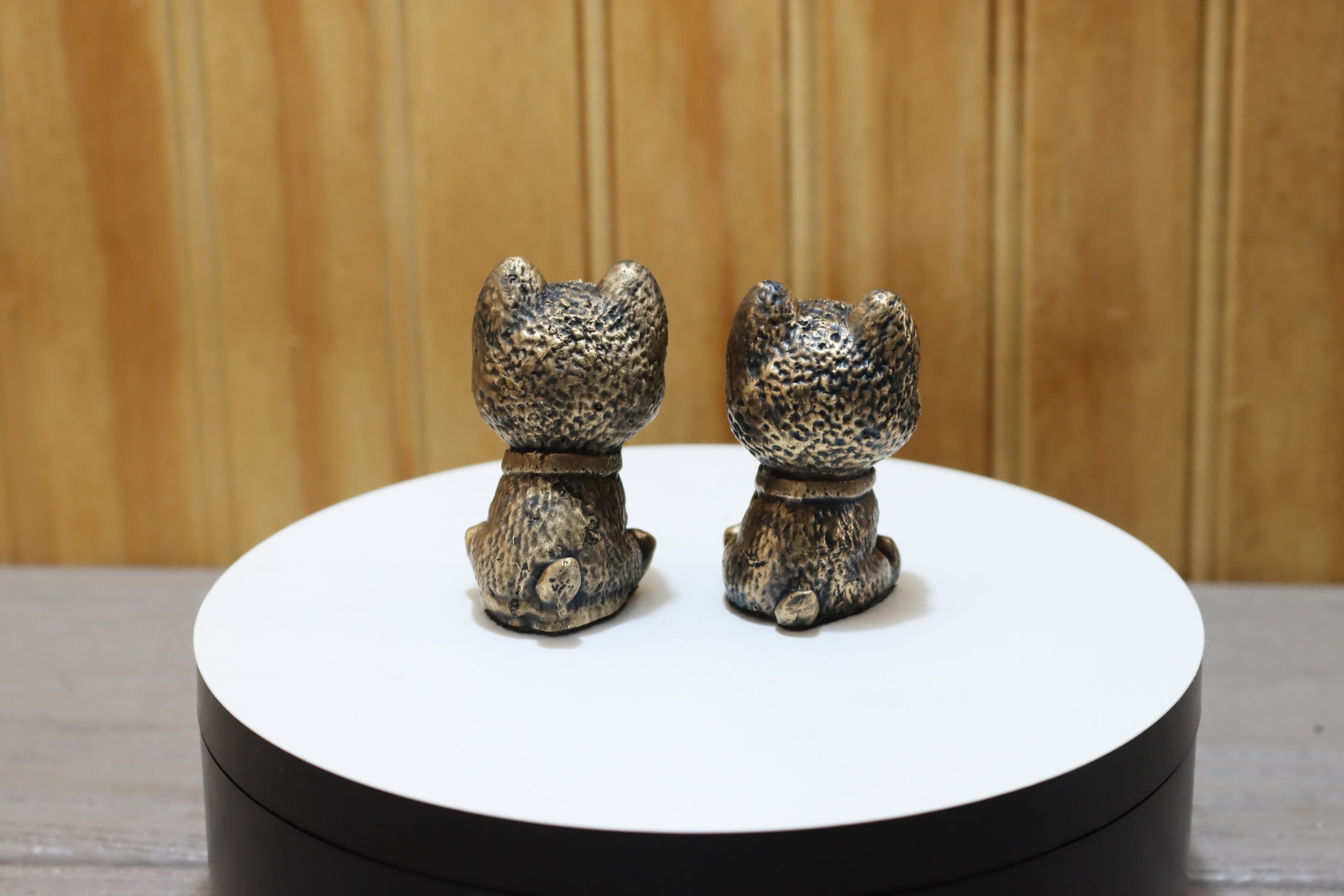 Solid Bronze Pomeranian Statue