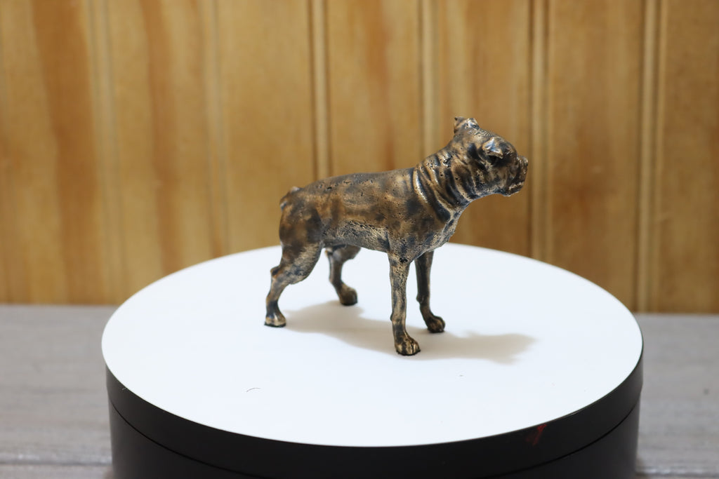 Solid Bronze Boston Terrier Statue