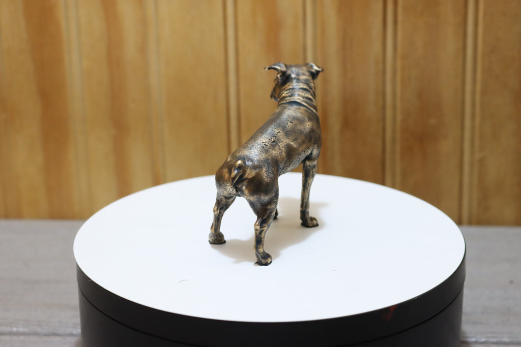 Solid Bronze Boston Terrier Statue