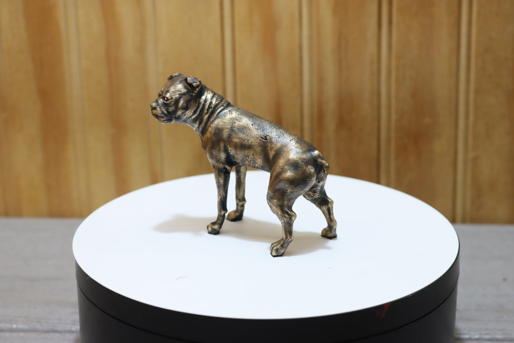 Solid Bronze Boston Terrier Statue