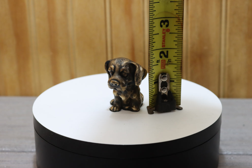 Solid Bronze Bloodhound Puppy Statue