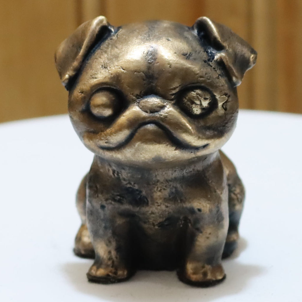 Solid Bronze Pug Statue