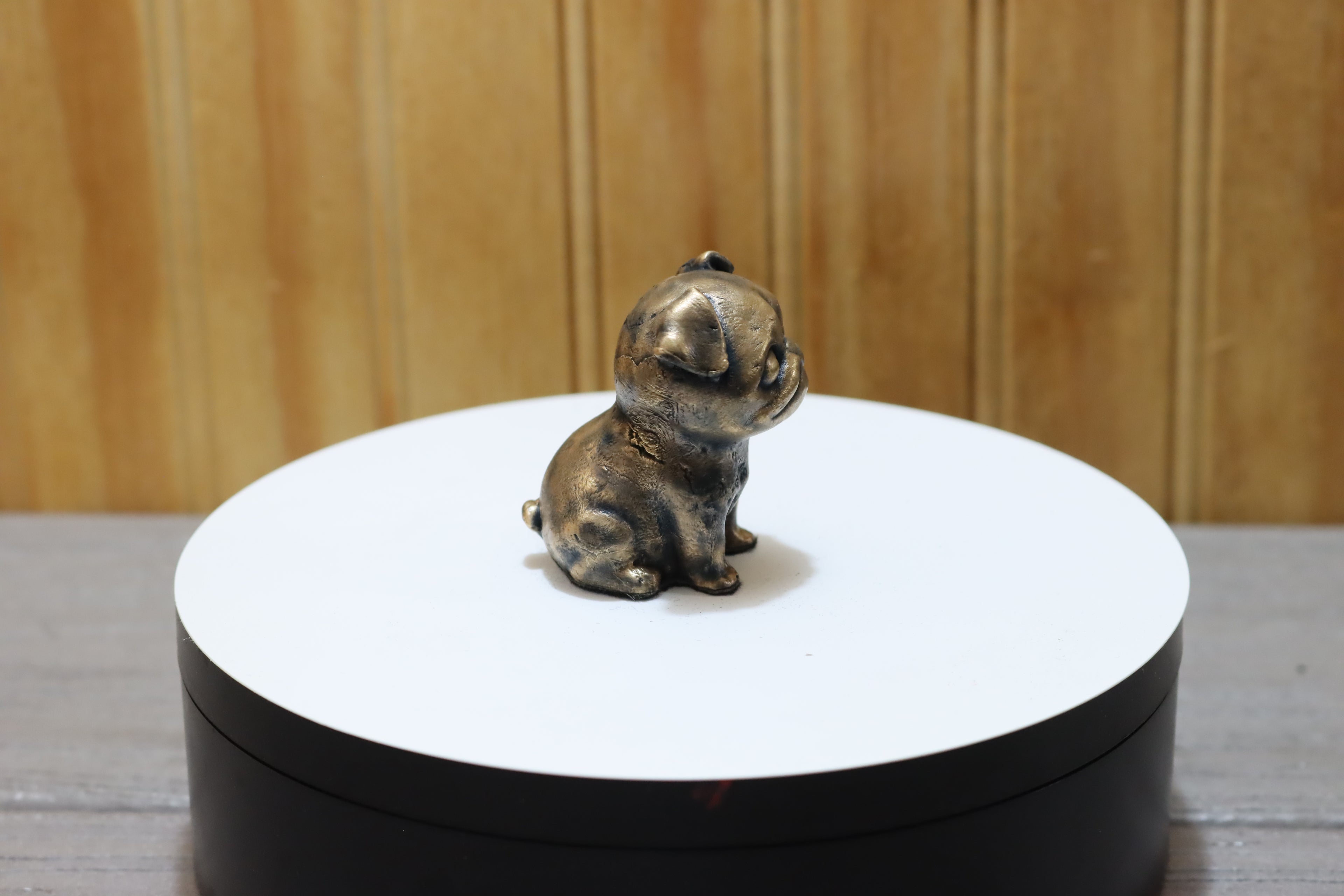 Solid Bronze Pug Statue