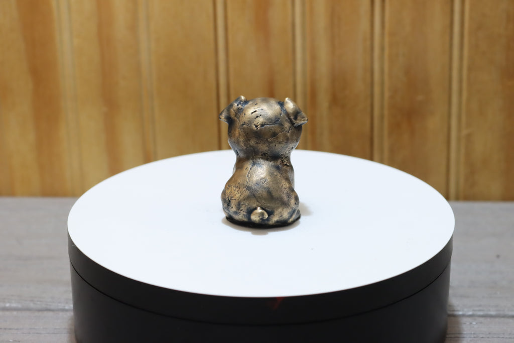 Solid Bronze Pug Statue