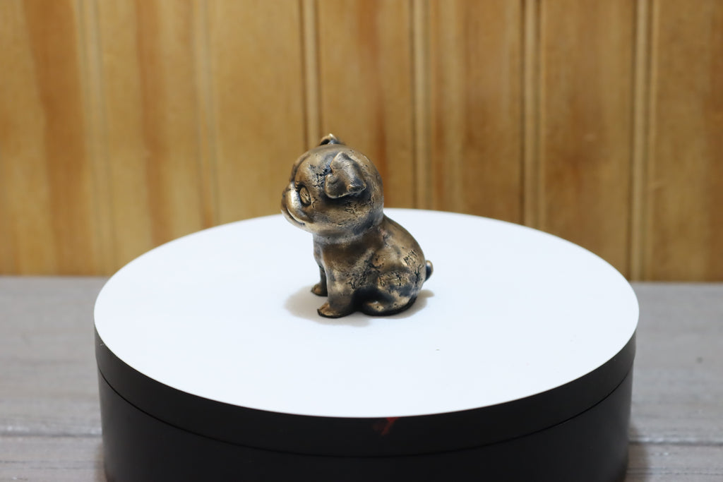 Solid Bronze Pug Statue