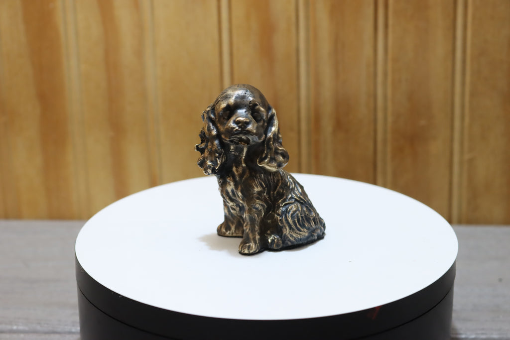 Solid Bronze Cocker Spaniel Statue