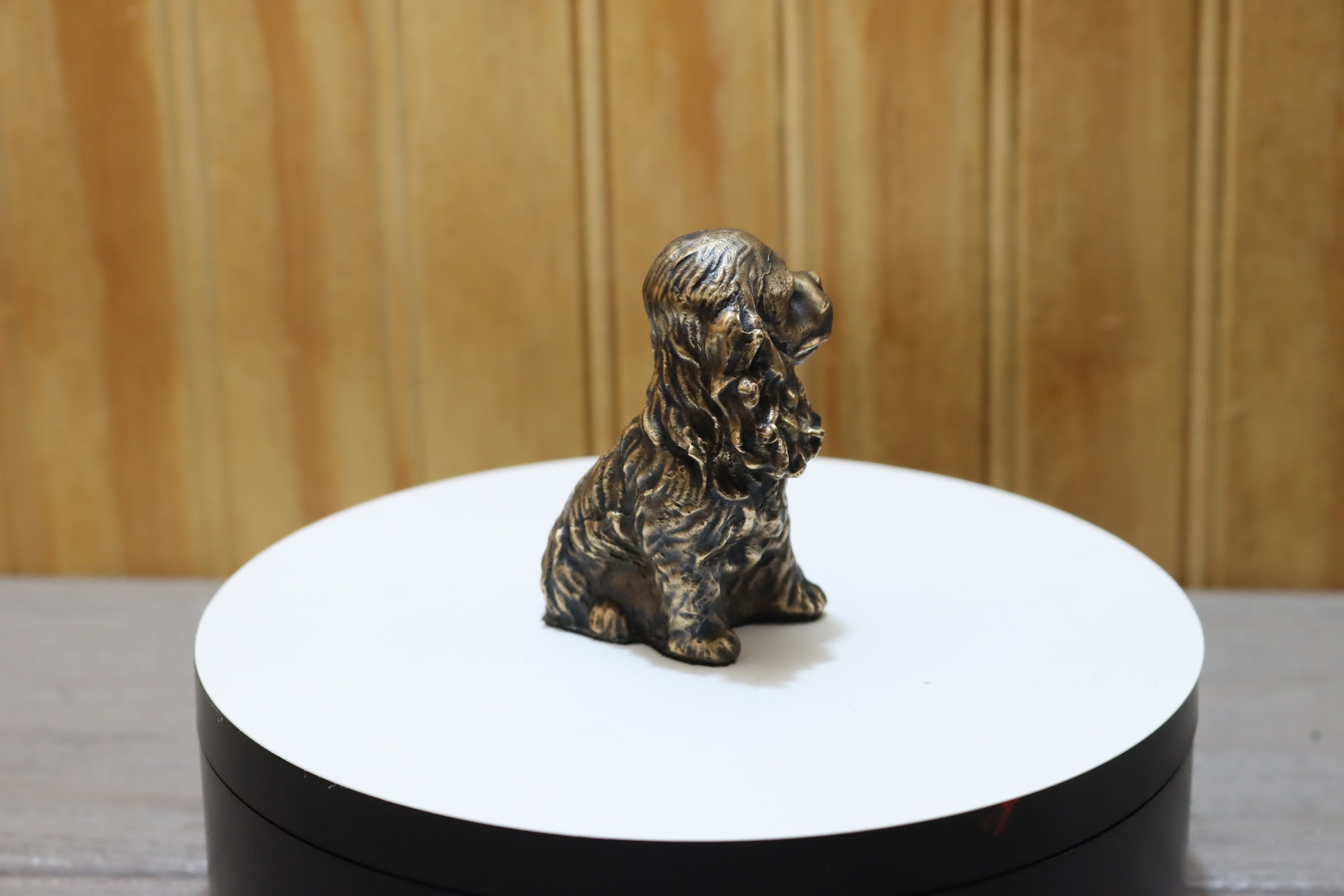 Solid Bronze Cocker Spaniel Statue