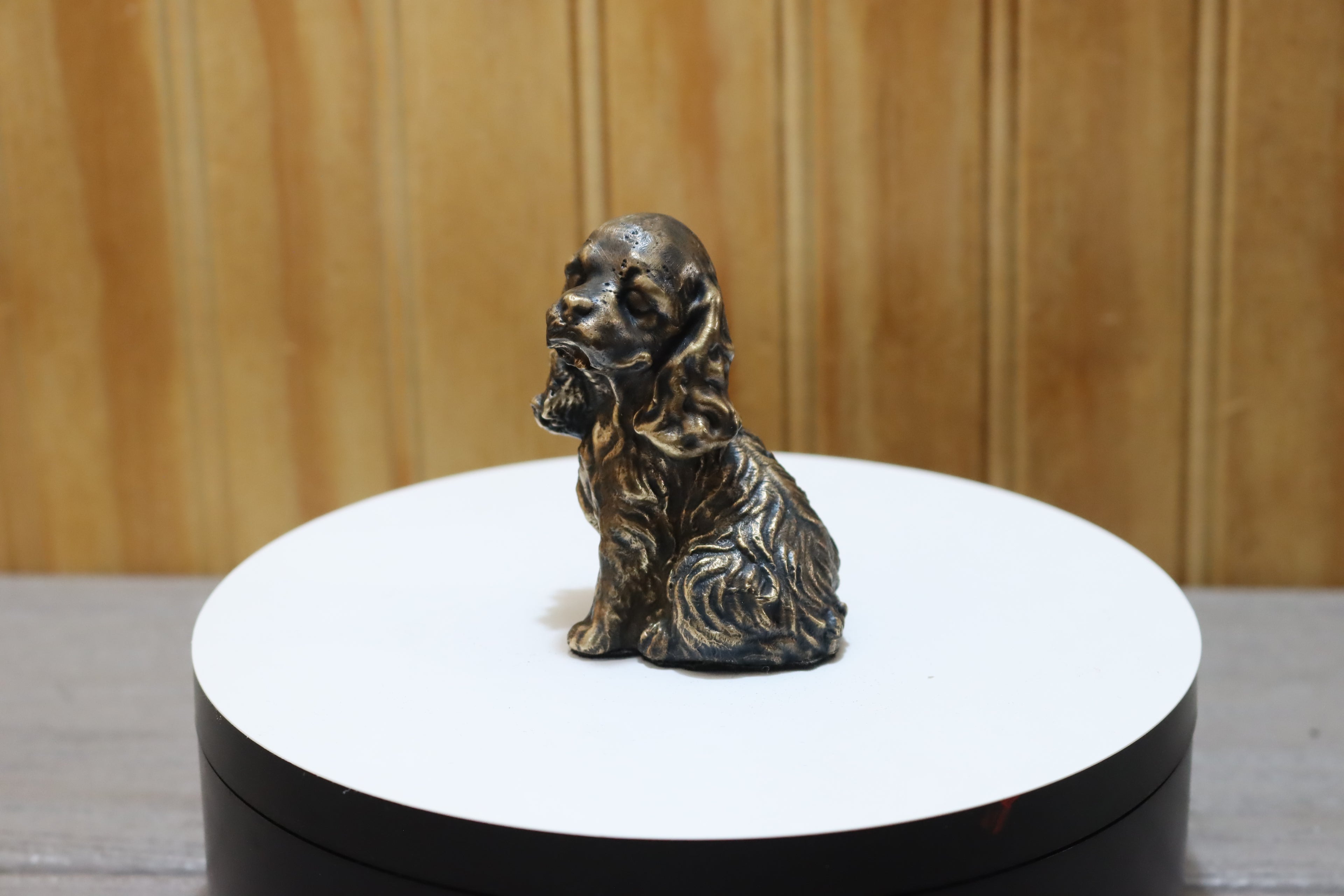 Solid Bronze Cocker Spaniel Statue