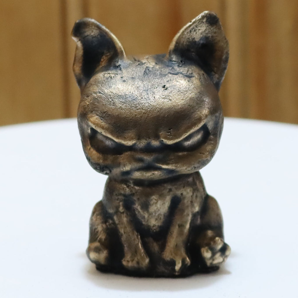 Solid Bronze Cartoon Style French Bulldog Statue