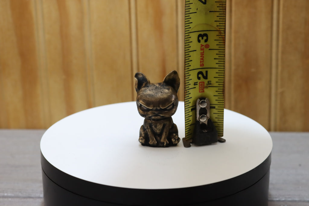 Solid Bronze Cartoon Style French Bulldog Statue