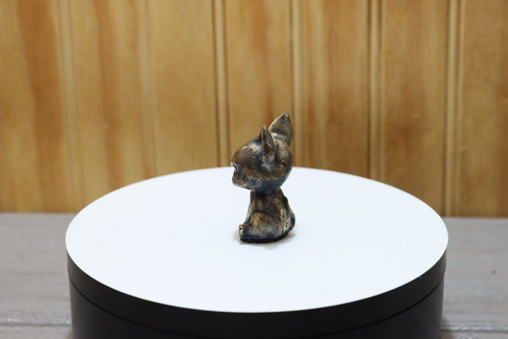 Solid Bronze Cartoon Style French Bulldog Statue