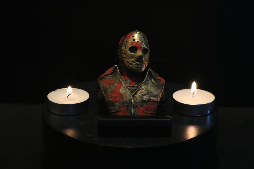 Solid Brass Jason Voorhees Bust With Stand