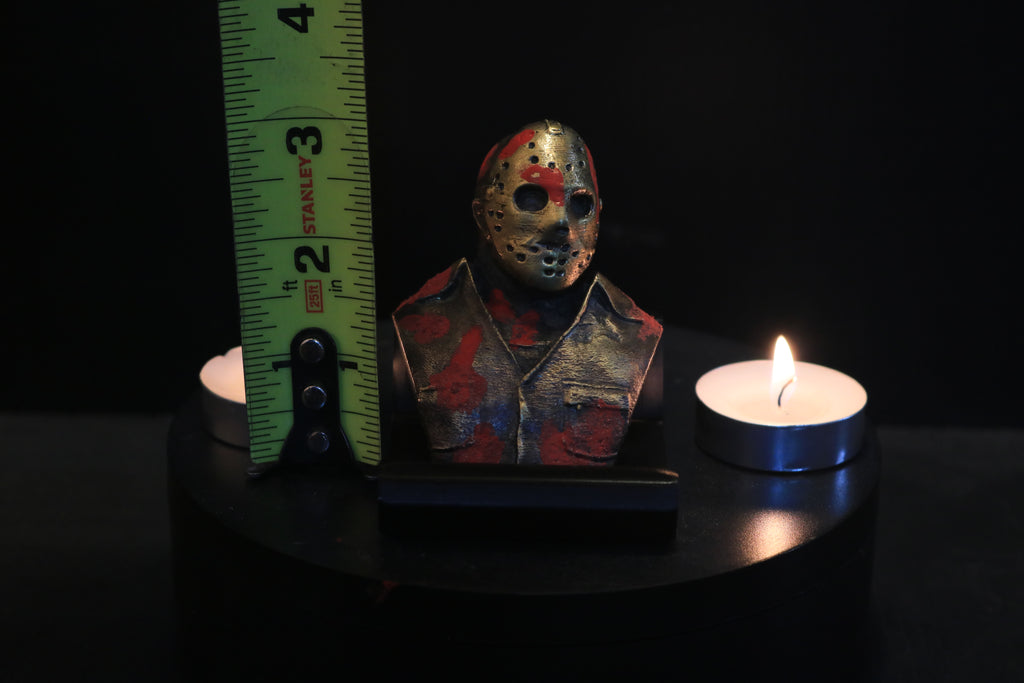 Solid Brass Jason Voorhees Bust With Stand
