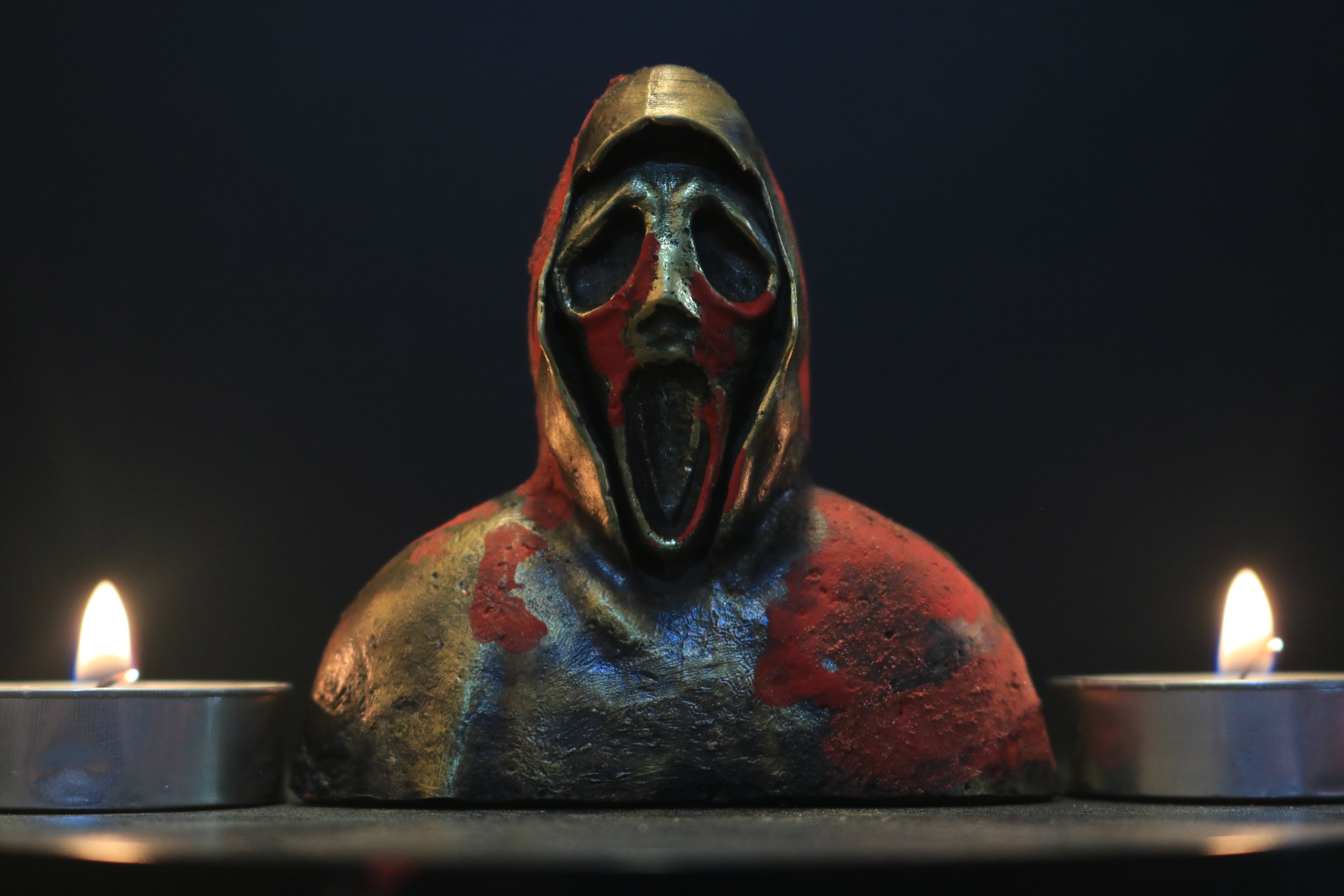 Solid Brass Ghostface Bust