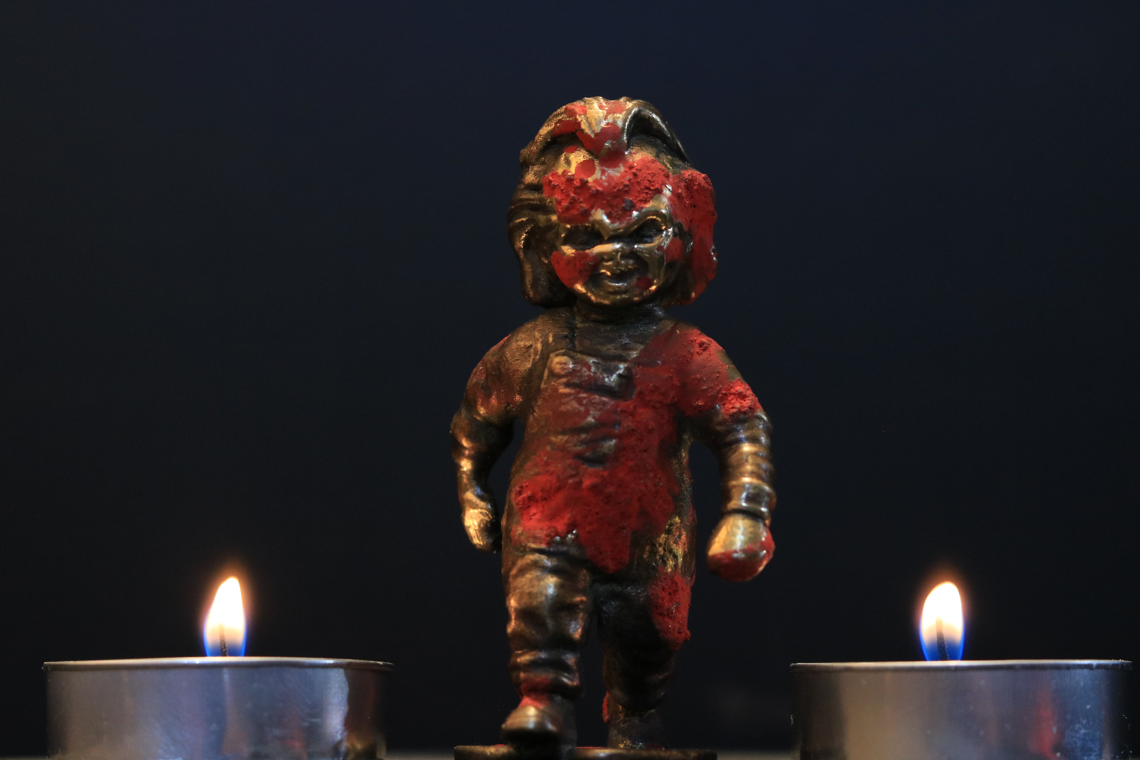 Solid Nordic Gold Chucky Doll Statue Without Dagger