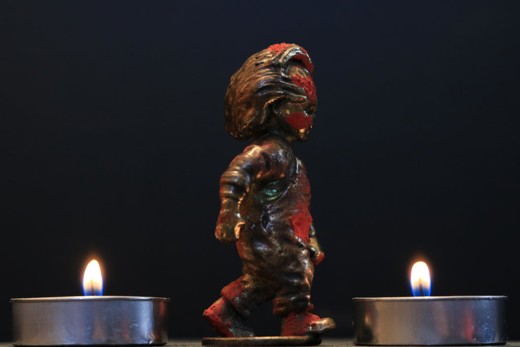 Solid Nordic Gold Chucky Doll Statue Without Dagger