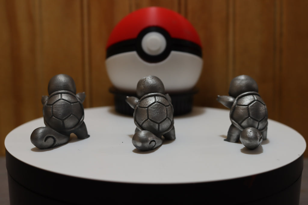 Solid Zinc Alloy (ZA12) Ornamental Pokémon Squirtle Statue (1.5 inch tall)