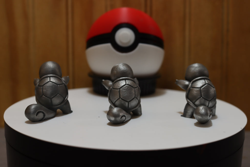 Solid Zinc Alloy (ZA12) Ornamental Pokémon Squirtle Statue (1.5 inch tall)