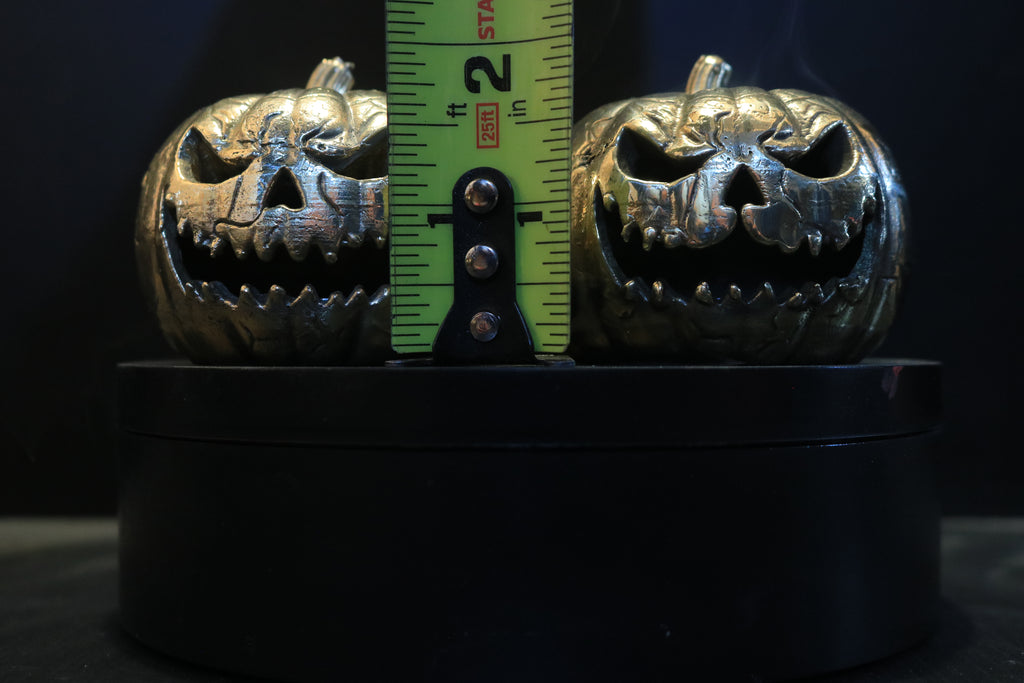 Hollow Cast Nordic Gold Tealight Candle Jack-O-Lantern