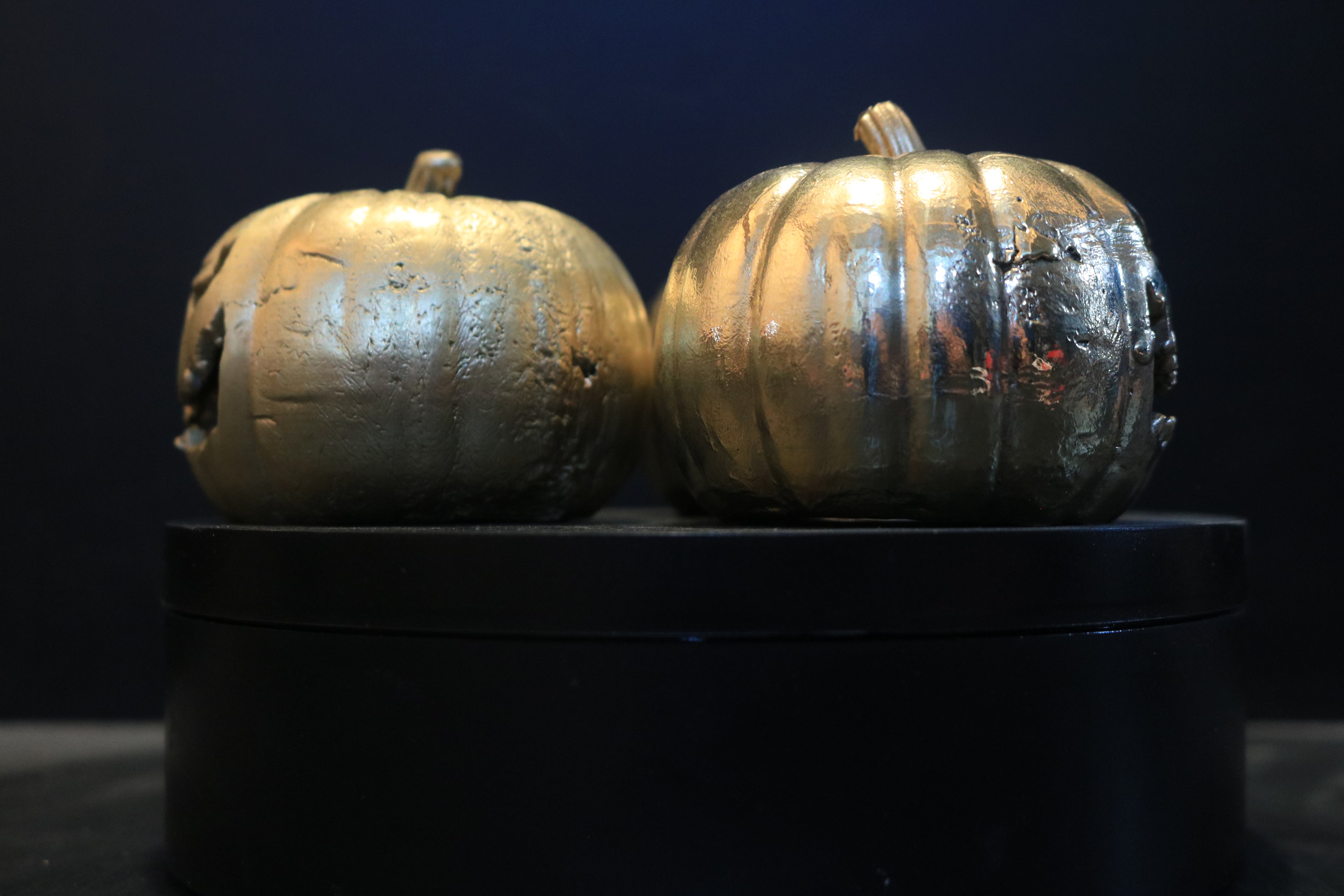 Hollow Cast Nordic Gold Tealight Candle Jack-O-Lantern