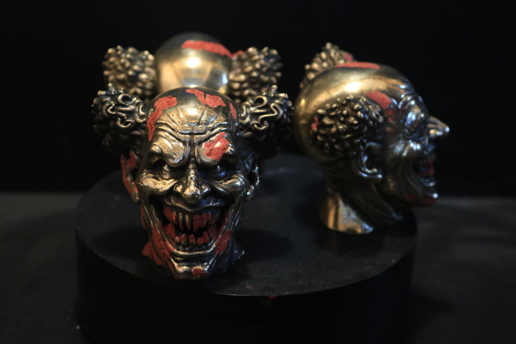 Hollow Cast Nordic Gold Evil Clown