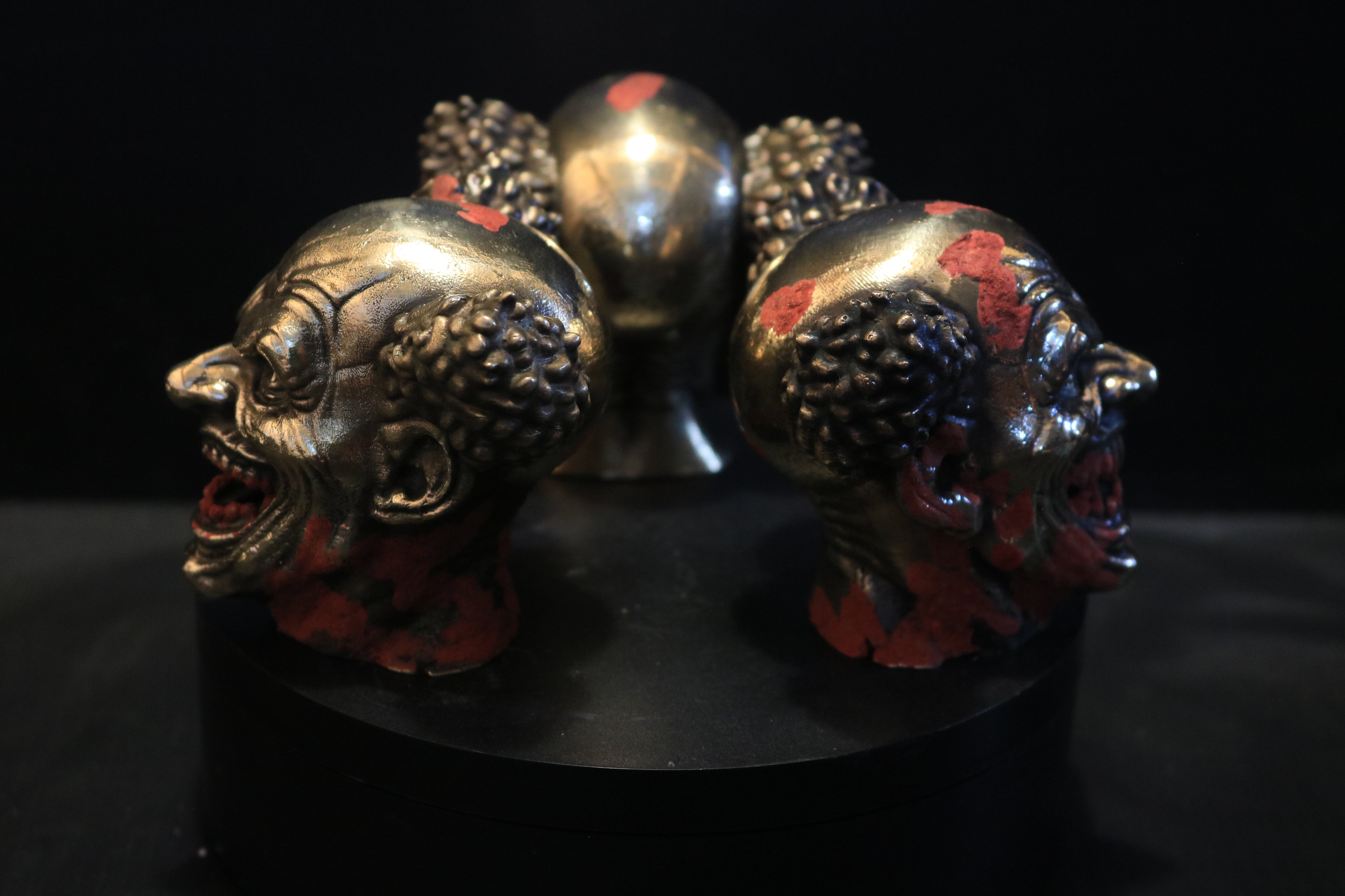 Hollow Cast Nordic Gold Evil Clown