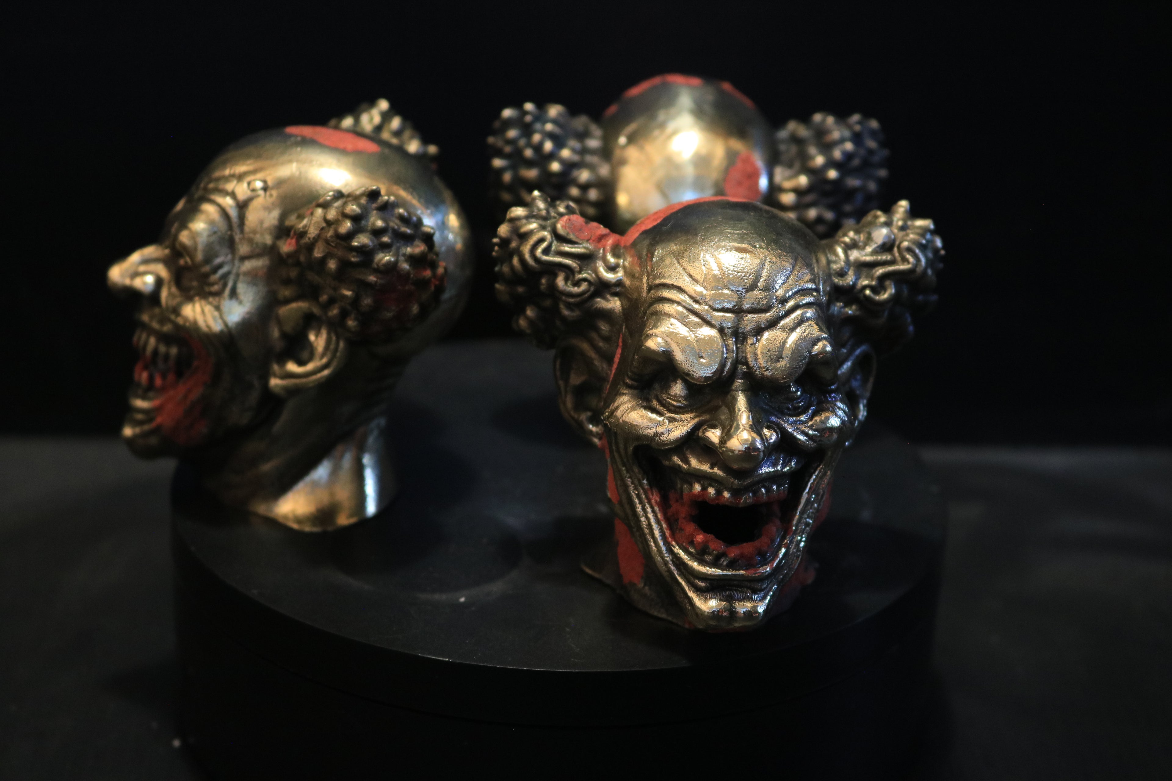 Hollow Cast Nordic Gold Evil Clown