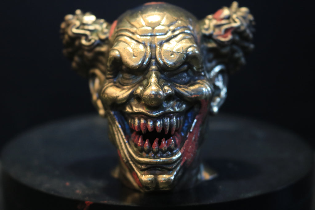 Hollow Cast Nordic Gold Evil Clown