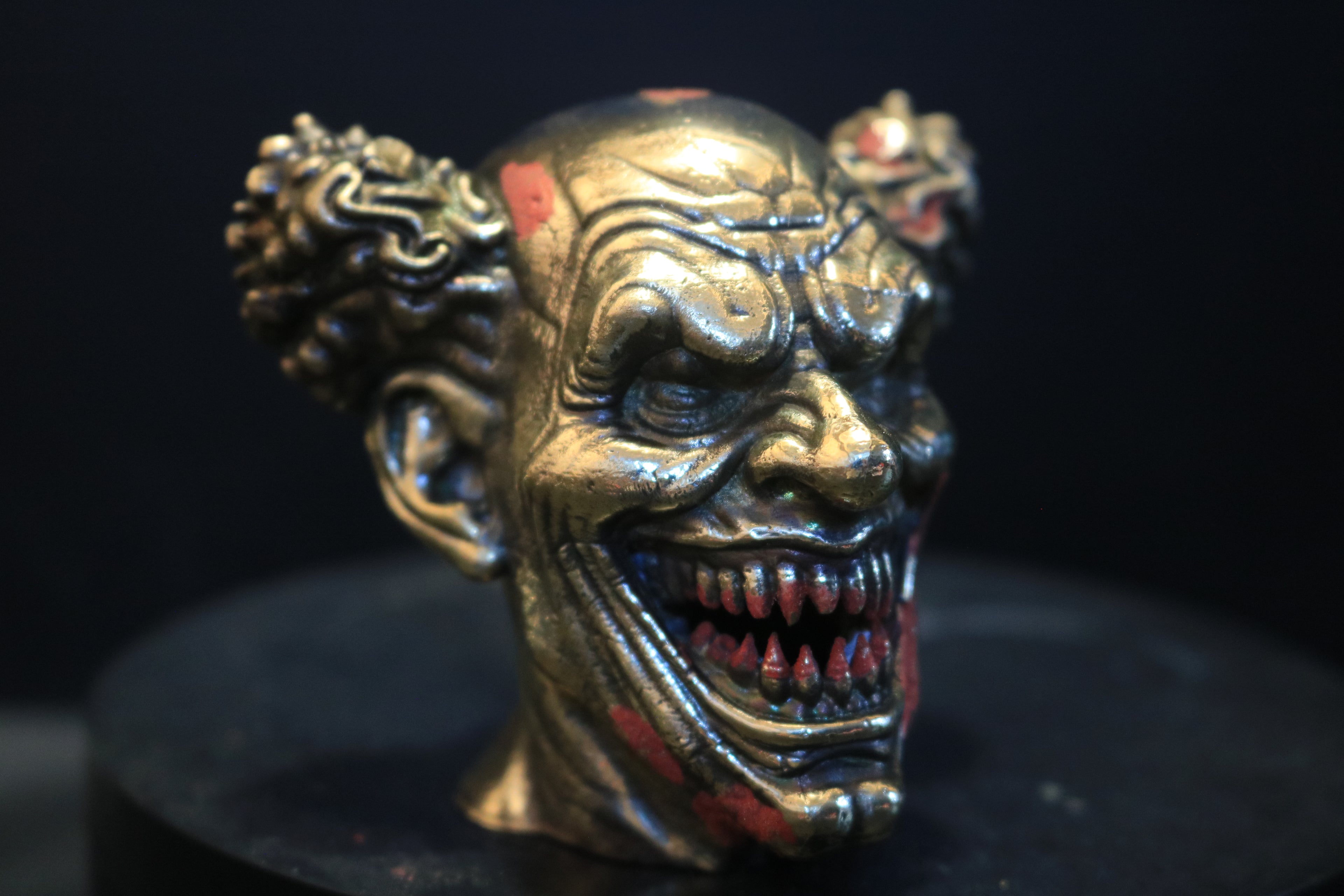 Hollow Cast Nordic Gold Evil Clown