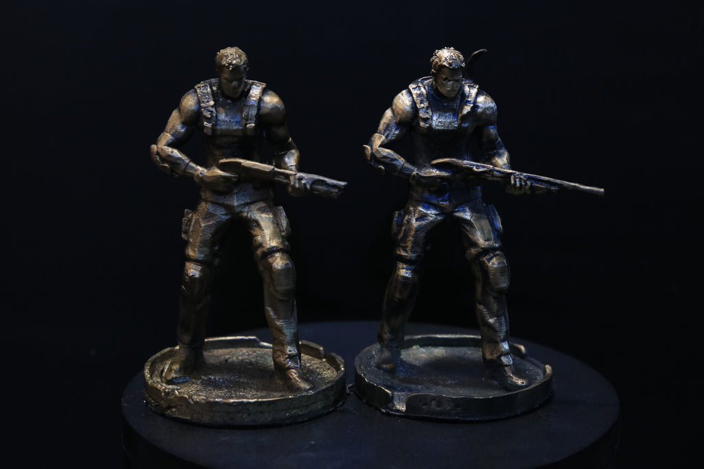 Solid Bronze Chris Redfield Statue